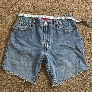 Blue Denim Cutoff Shorts